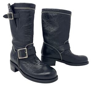 Jimmy Choo Dakar Biker Boots Size EU 35 US 5